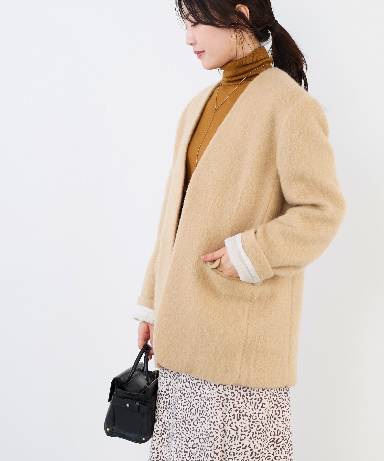 MICA＆DEAL｜シャギーノーカラージャケット | Rakuten Fashion(楽天