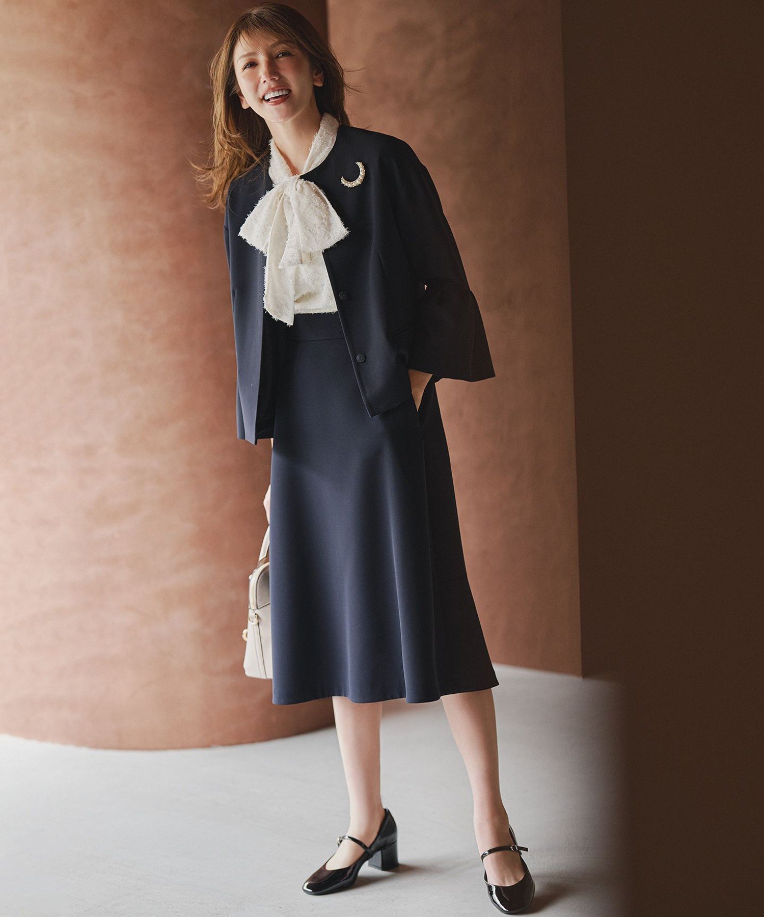 組曲｜【KUMIKYOKU NAVY】コンフォータブルドレープ フレアスカート