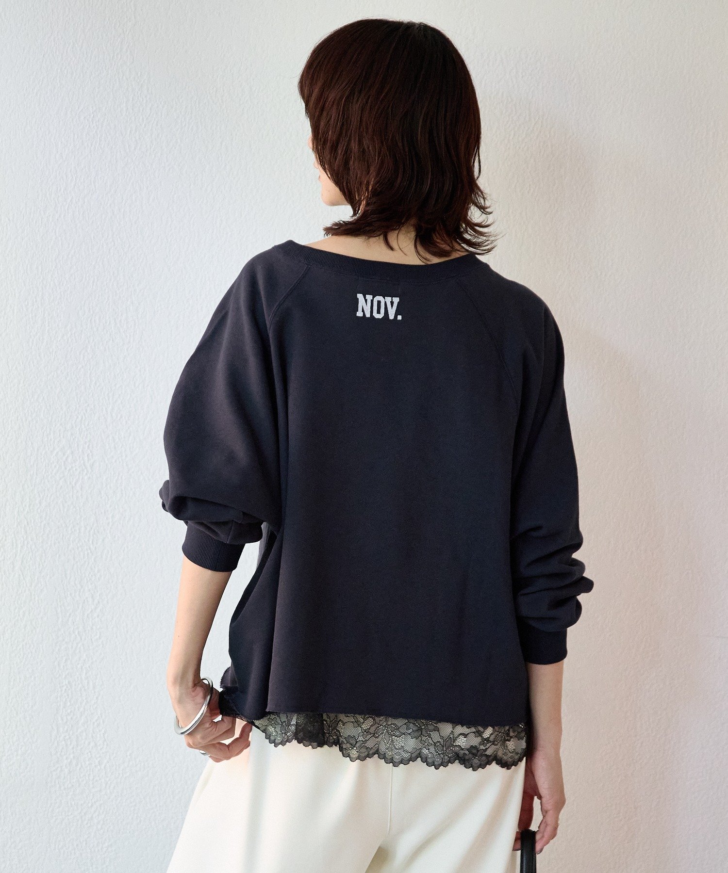 RIVE DROITE｜【Yossshiiii企画】ワイドロゴカットオフスエット