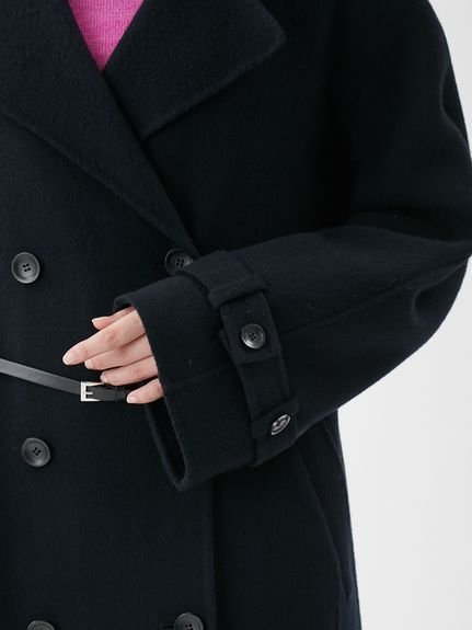 Mila Owen｜ベルト付きリバーピーコート | Rakuten Fashion(楽天