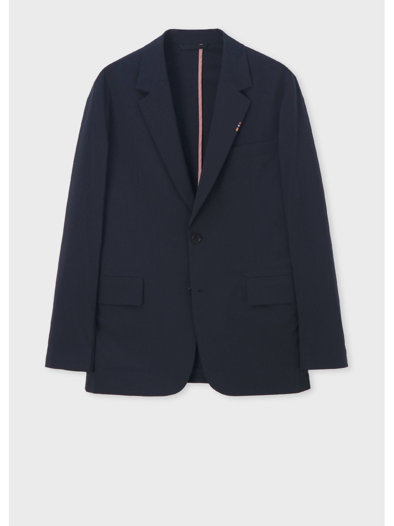 日本製 paul smith ウール ハーフコート ジャケット マルチストライプ