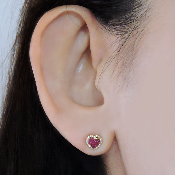 楽天市場】【ポイント10倍 3/3 20:00より】ピアス ルビーピアス ハート