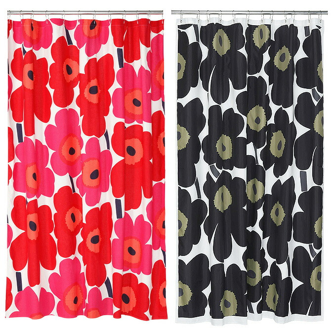 楽天市場】マリメッコ marimekko ウニッコ柄 シャワーカーテン （2色