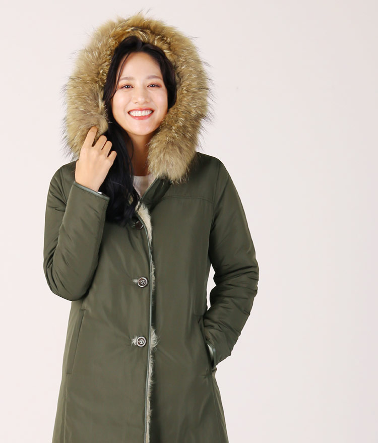 楽天市場】【期間限定価格】レディース モッズコート ラクーンファー