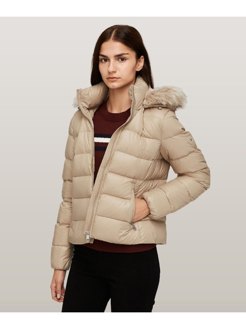 楽天市場】【SALE／50%OFF】イミテーションファー付きグロスダウン