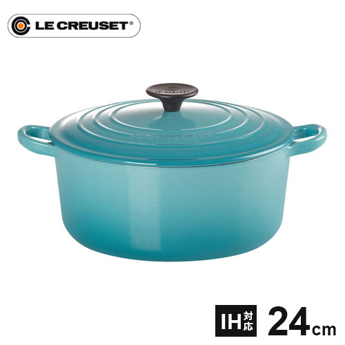 楽天市場】ルクルーゼ ココットロンド 24cm マルセイユブルーの通販