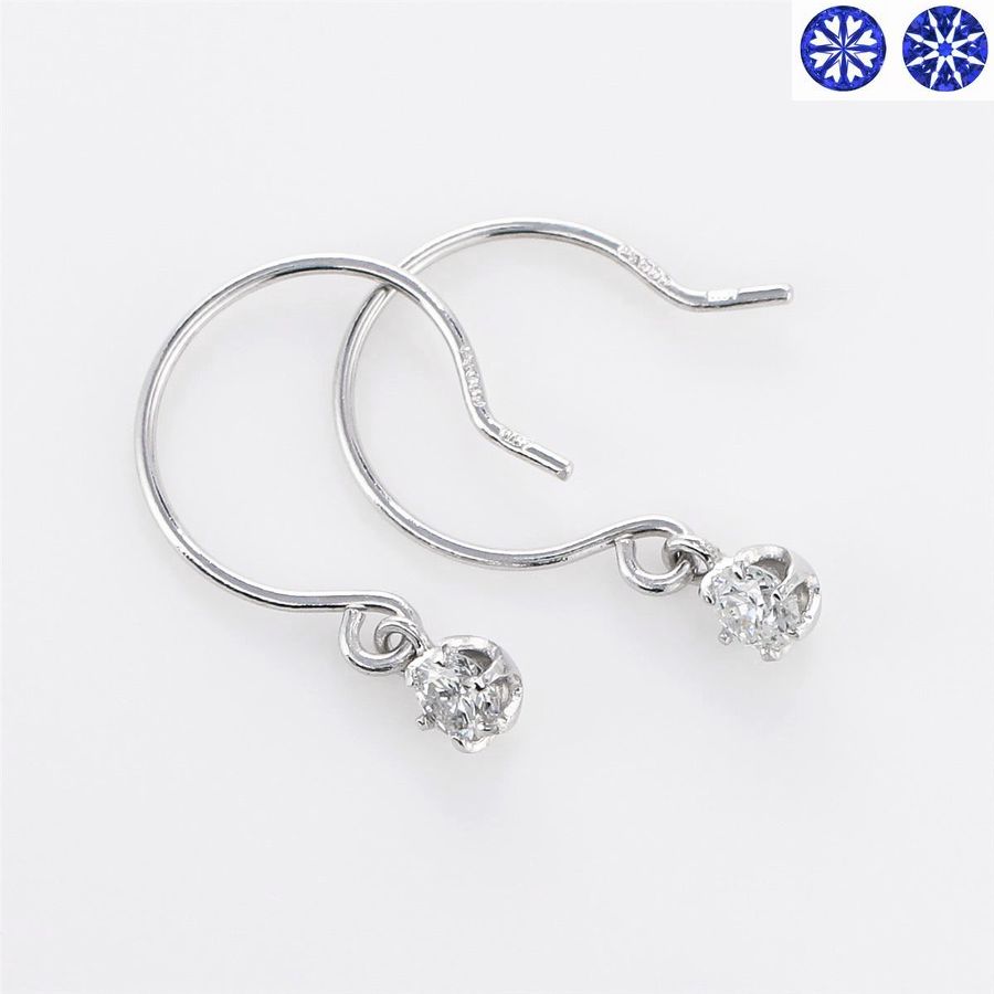 楽天市場】ダイヤモンド ピアス フック ハート＆キューピッド