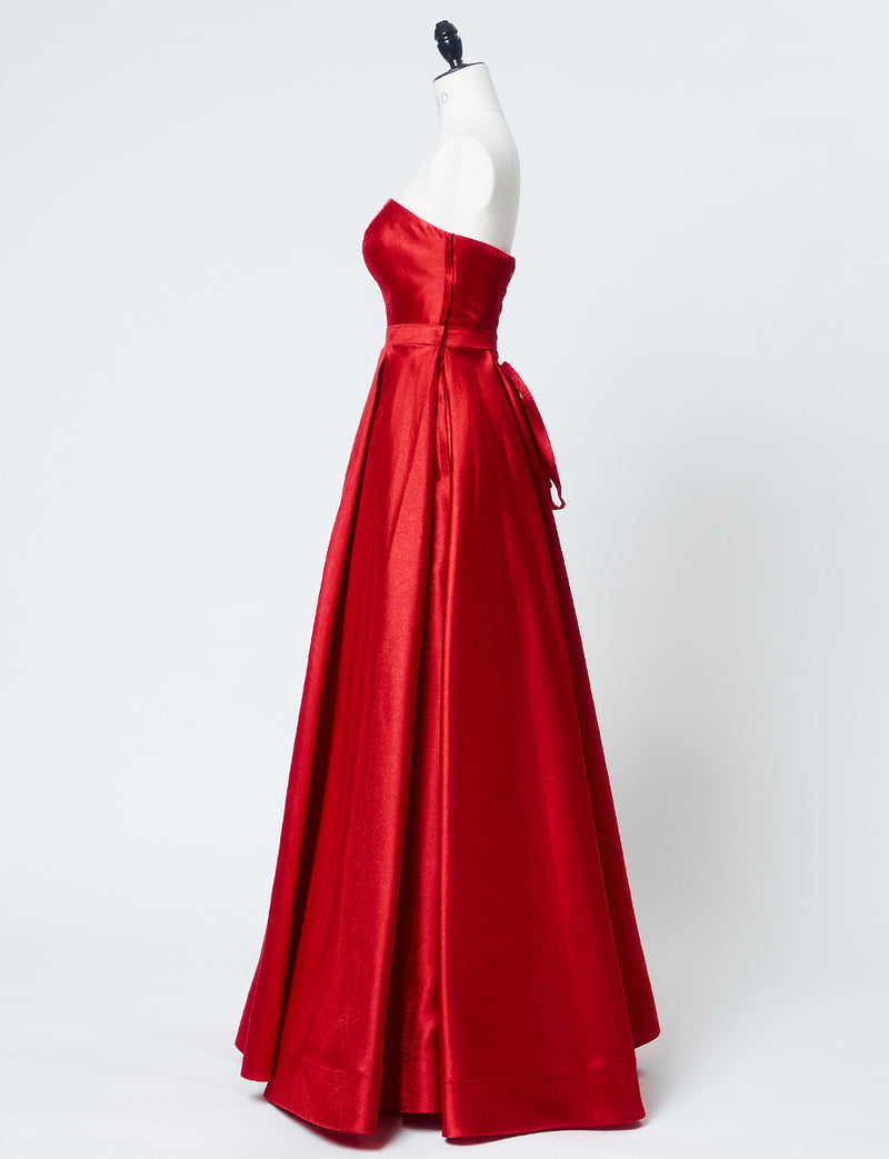 ワインレッド 演奏会ドレス・ステージドレスにお薦めロングドレス