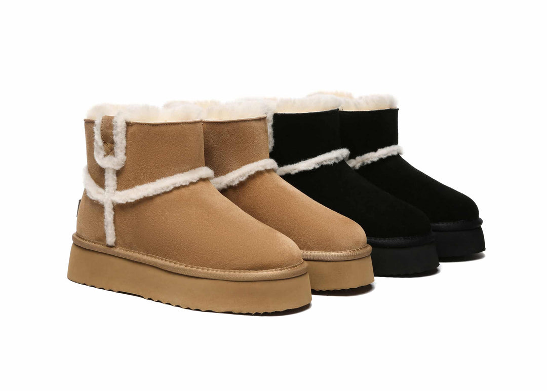 UGG BOOTS AUSTRALIA EVER AU Women Sheepskin Wool Shearling Lined