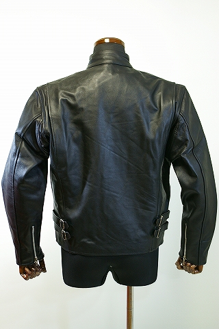 シングルライダースジャケット ブラック カウレザー【ライダース