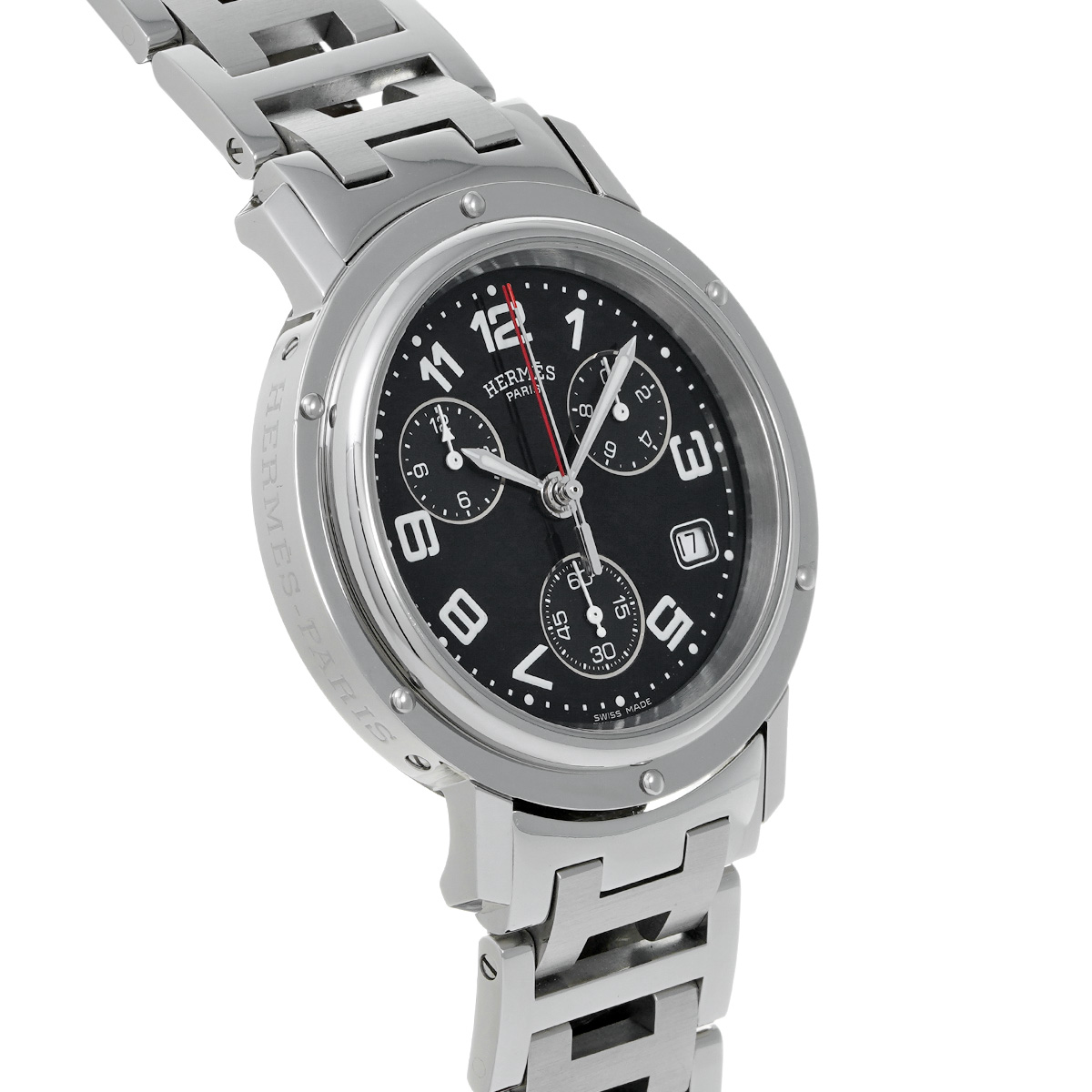 エルメス クリッパー クロノグラフ CL1.910 ブラック メンズ 時計