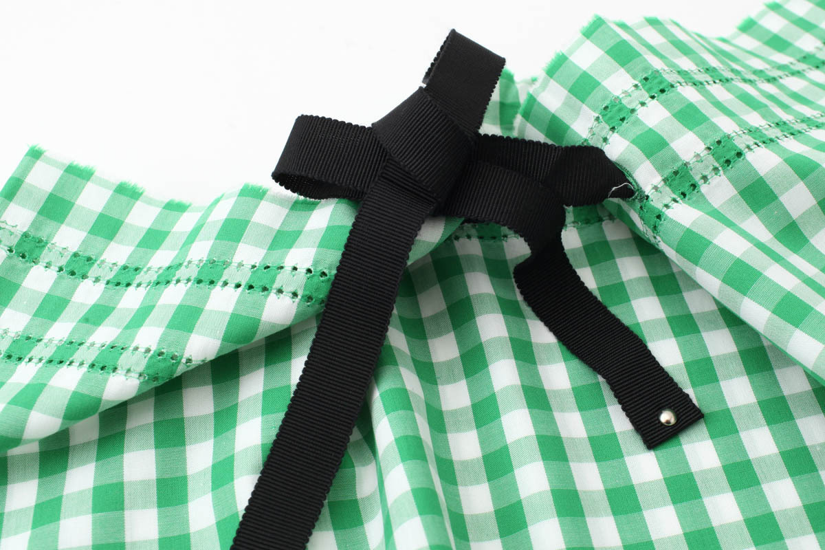 ebagos エバゴス ギンガムチェック・かぶせ