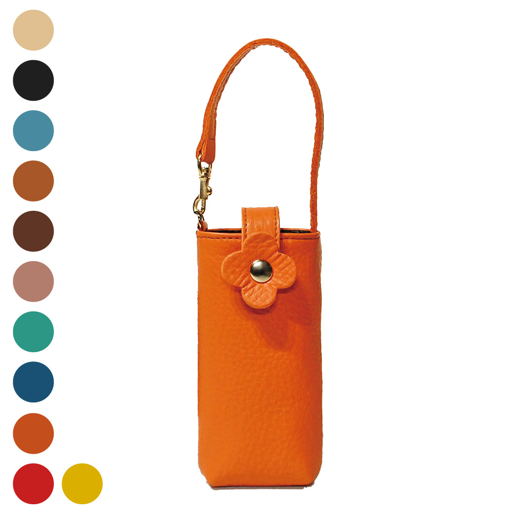 傷が目立たないエンボスシュリンクの フラワー眼鏡ポーチ - バッグ