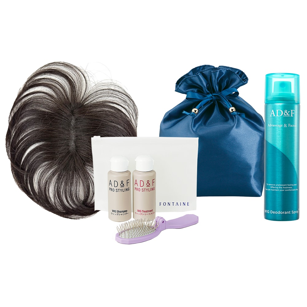 部分ウィッグ】ソフトカール［チョコブラウン］プチリタッチはじめて