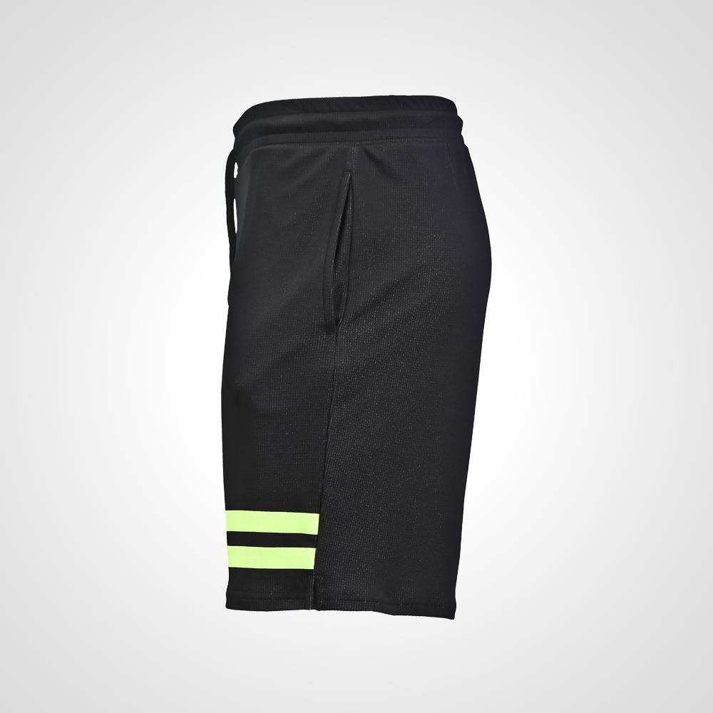 接触冷感 BM・DRYハーフパンツ M ブラック×ライムグリーン