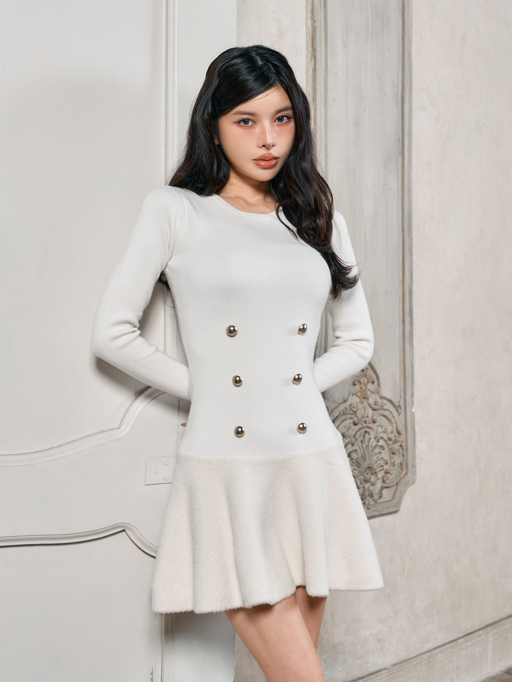 ダブルボタンフレアミニワンピース – Darich (ダーリッチ)