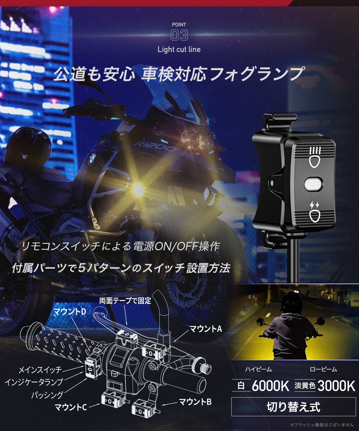 Vehicle inspection compliant LED fog lamp KDR-K7 | 20W/45W