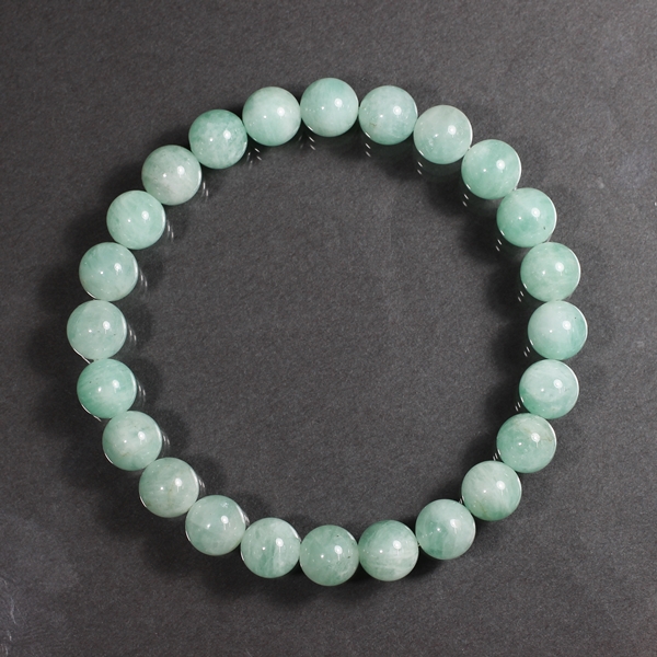 アップルグリーンエメラルドブレスレット（約8mm玉） - 埼玉県吉川市の