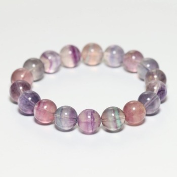 高品質++]ミックスカラーフローライトブレスレット（約11mm玉） - 埼玉