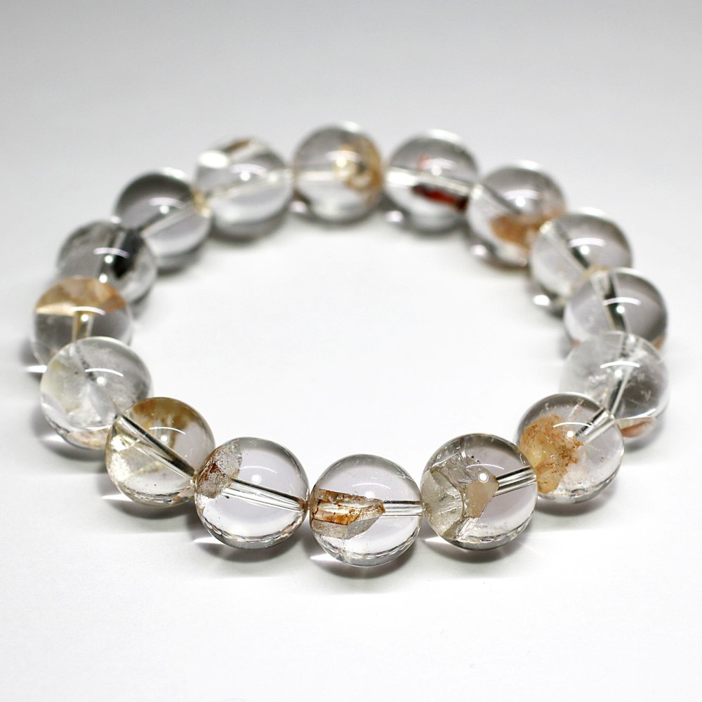 特別価格]クォーツインクォーツブレスレット（約14mm玉） - 埼玉県吉川