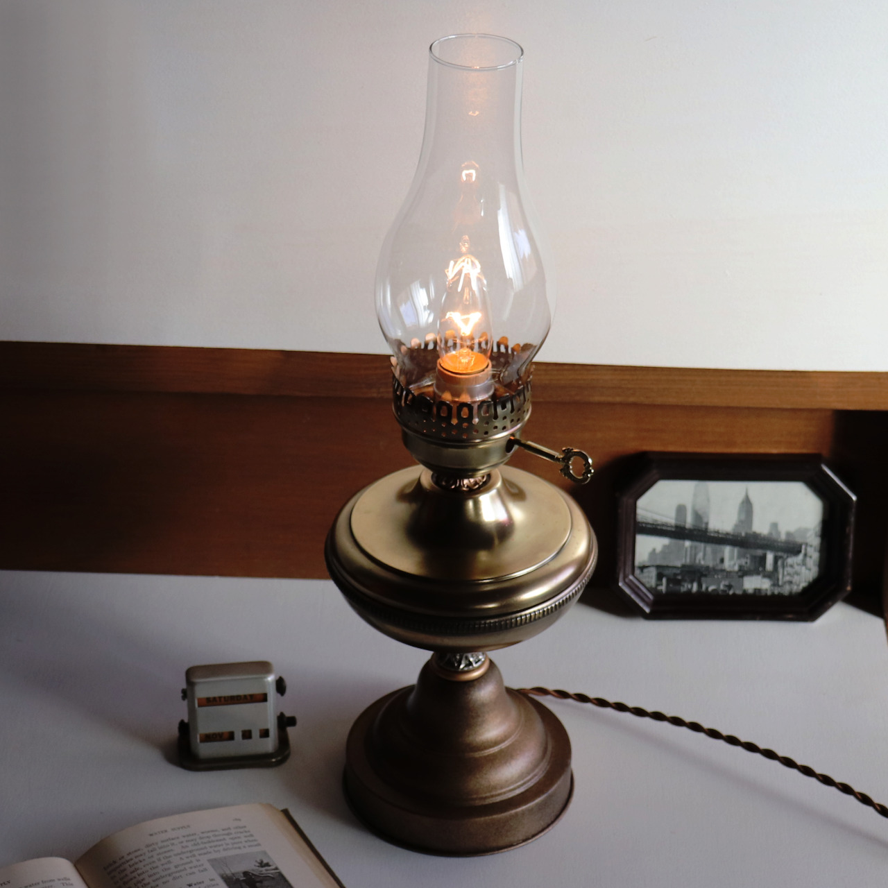 USAヴィンテージオイルランプスタイルテーブルライト卓上照明
