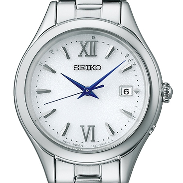 SEIKO SELECTION SWFH129 電波ソーラー レディース(シルバー×ブルー