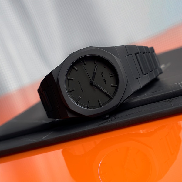 D1 MILANO ポリカーボン シャドウ PCBJ10 クォーツ メンズ(ブラック