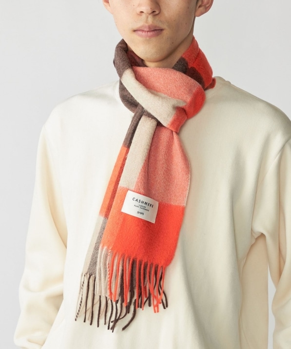 SHIPS: カシミヤ シングル 3ブロック マフラー｜ SHIPS 公式サイト