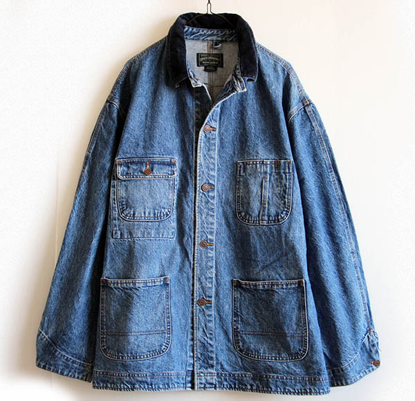 80s USA製 ポロ カントリー ラルフローレン デニム カバーオール L