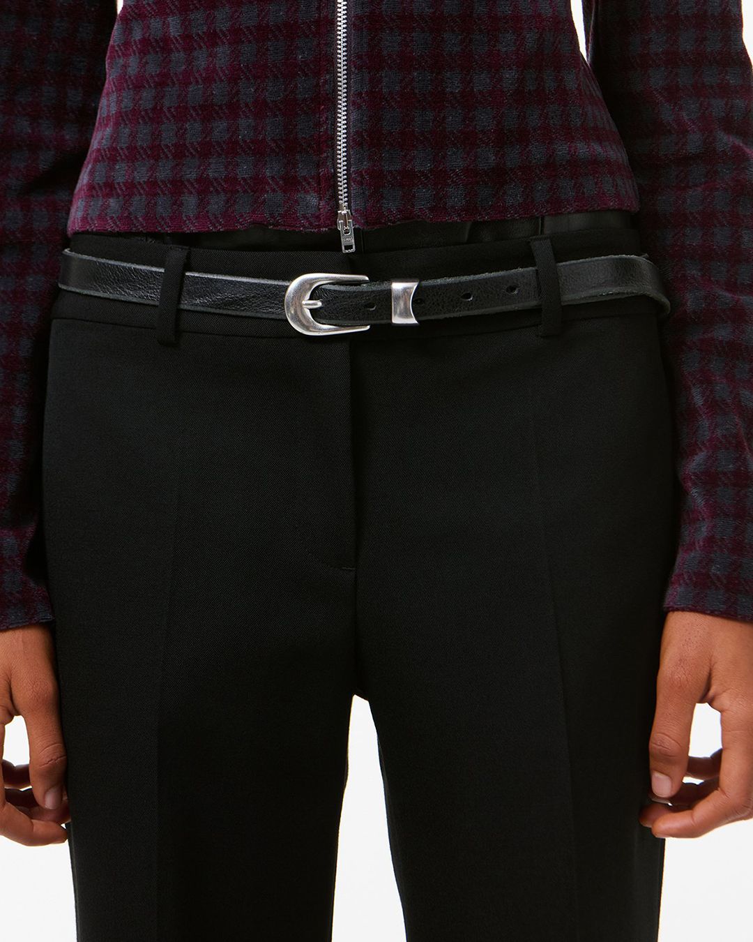 OUR LEGACY - 2 CM BELT Black Lether | River