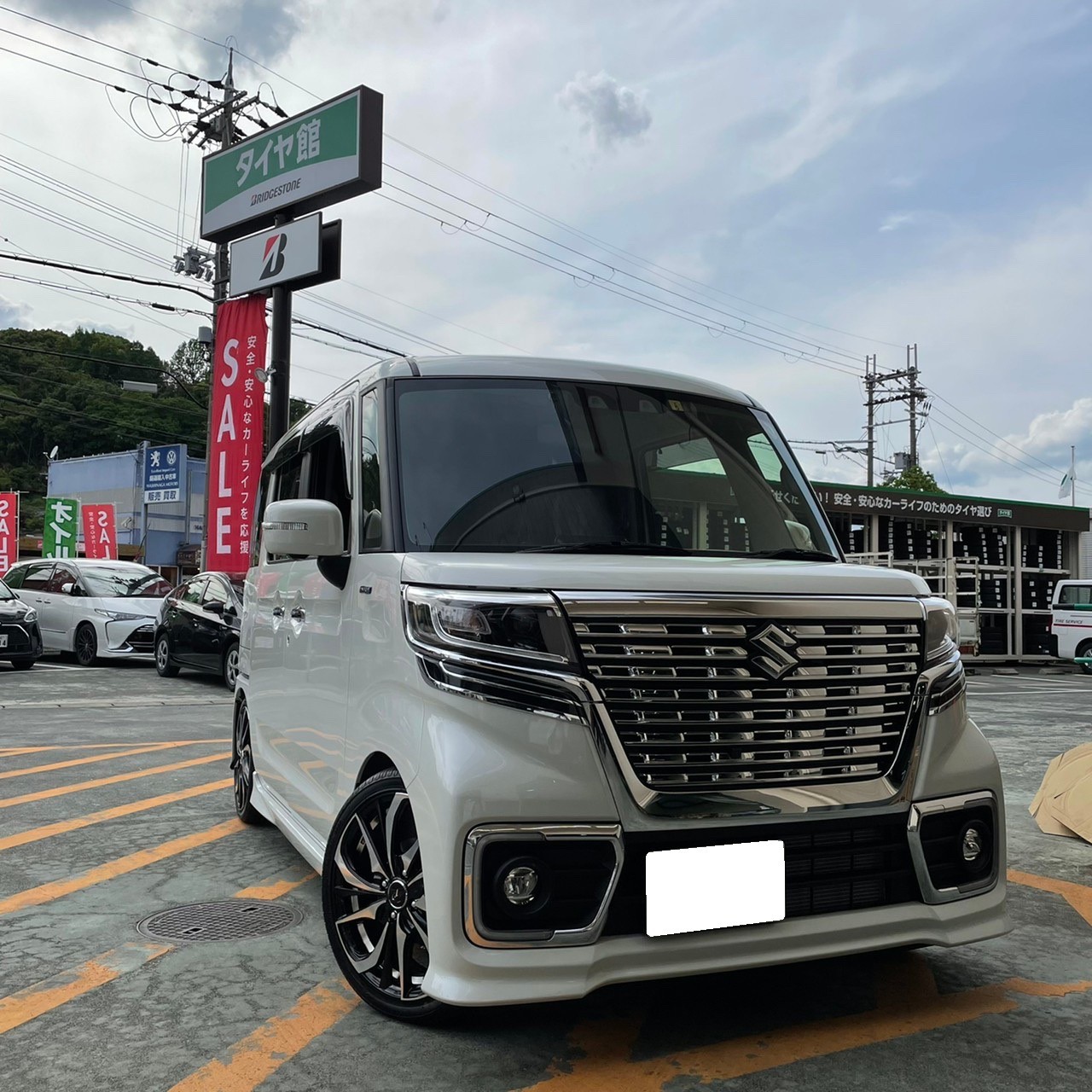 スペーシアカスタム MK53S 車高調とホイールセット♪ | 店舗おススメ