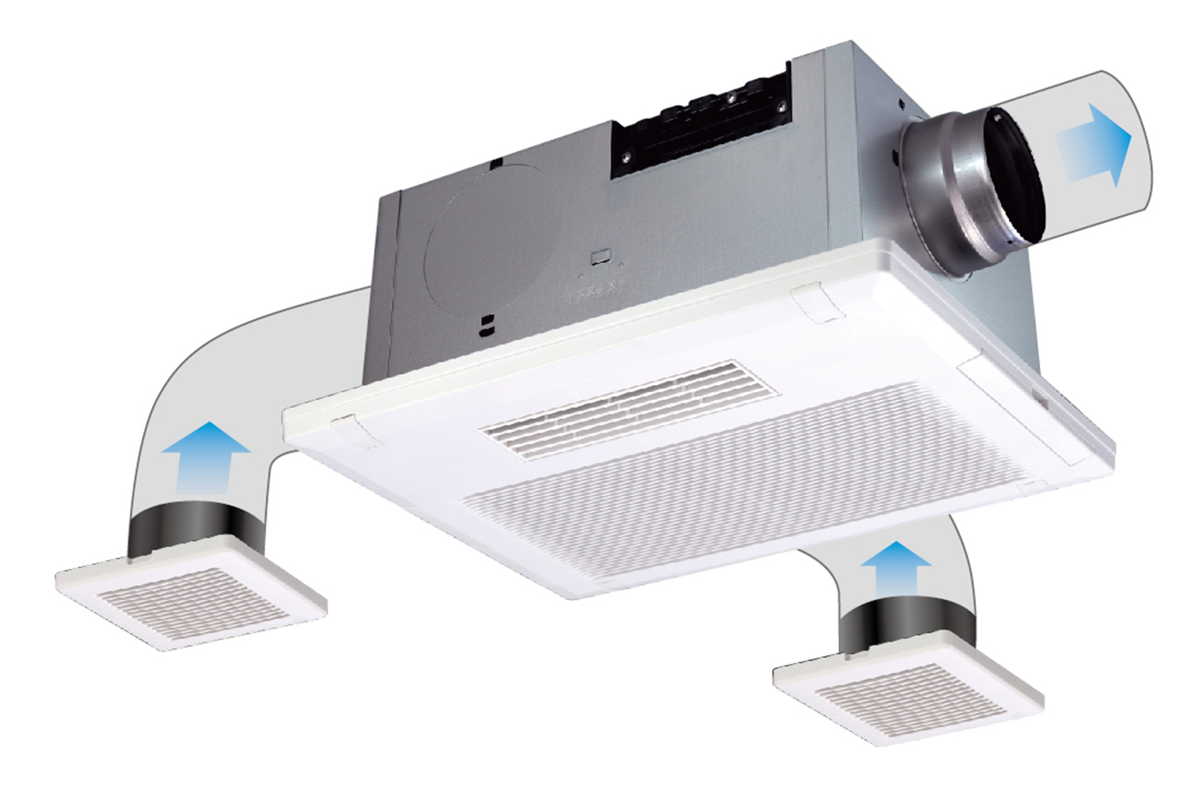 浴室換気乾燥暖房機3室換気 照明SW付き電動ダンパー付き（浴室換気乾燥