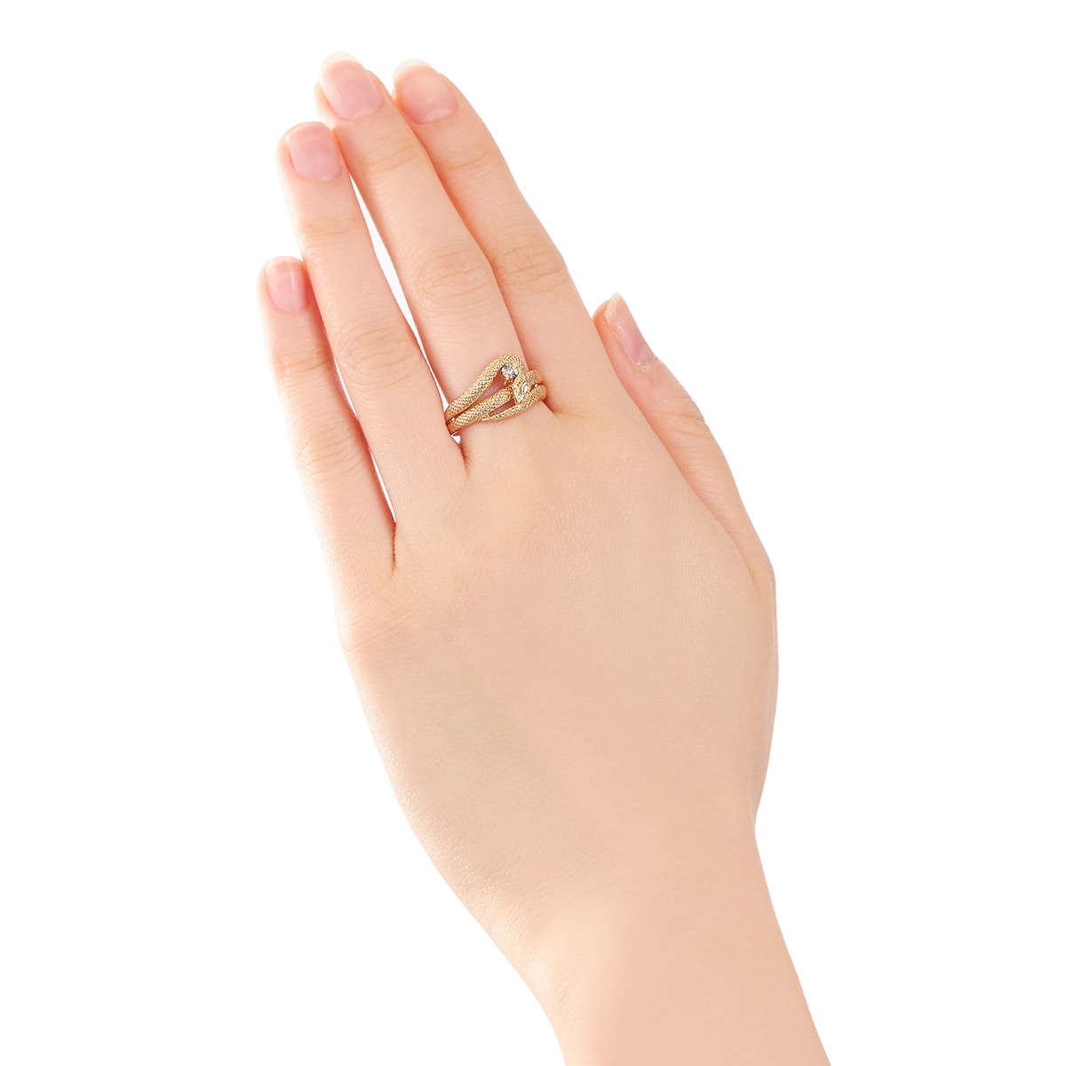 K10イエローゴールド/K10ホワイトゴールドダイヤモンドリング(RFR083