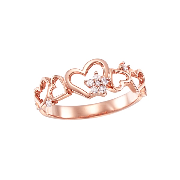 K10ピンクゴールドダイヤモンドリング: リング|TSUTSUMI（ジュエリー