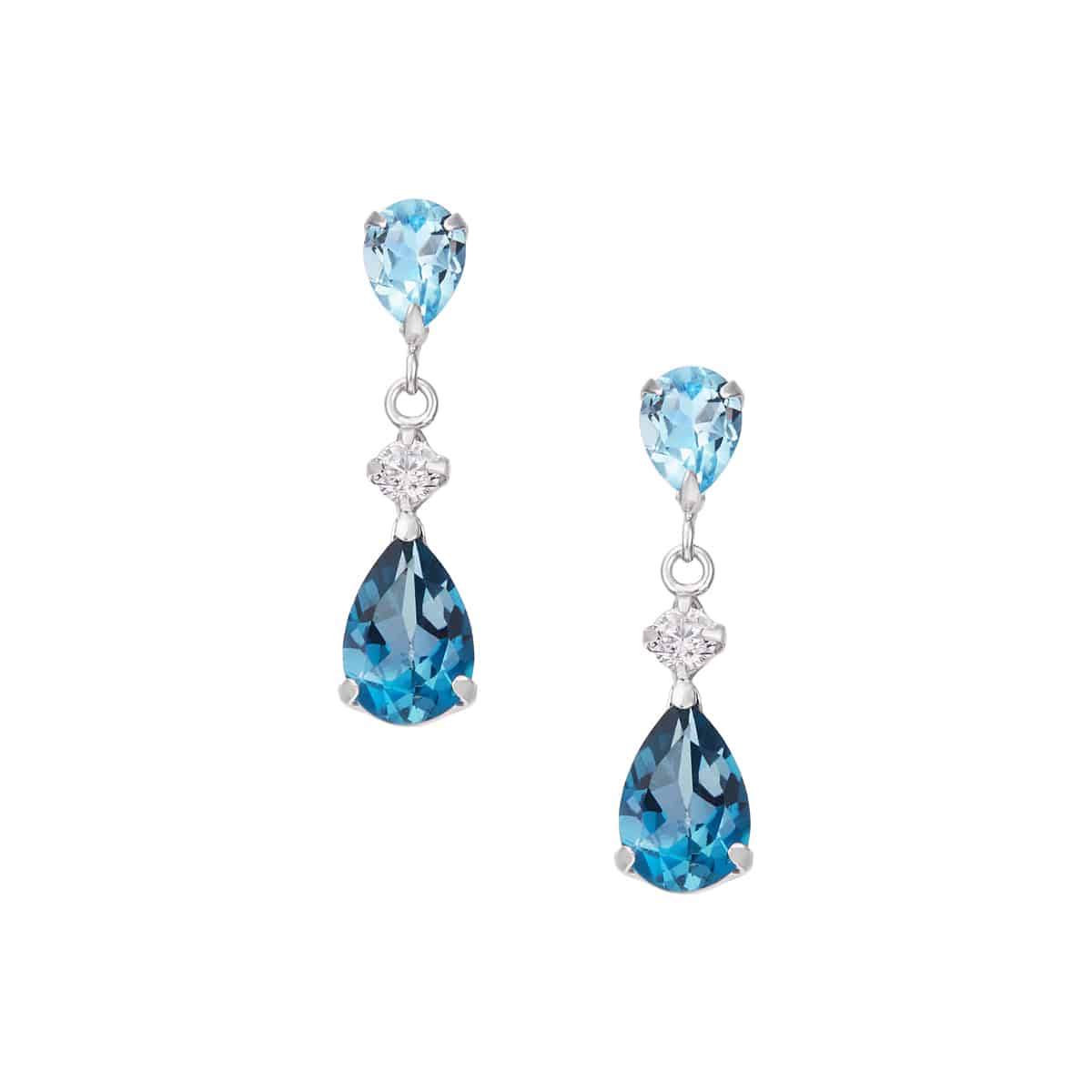 K10ホワイトゴールドロンドンブルートパーズピアス(RPE643-002