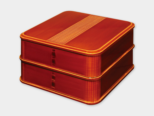 飛騨春慶塗 隅丸二段重 6寸 - 飛騨高山の伝統工芸 飛騨春慶塗製造元