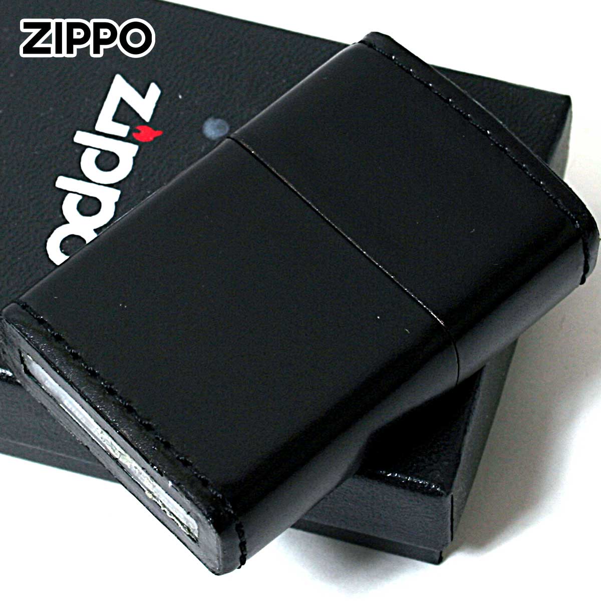 Zippo ジッポー 革巻き 本革 コードバン 馬 ホース 黒 ブラック｜Zippo