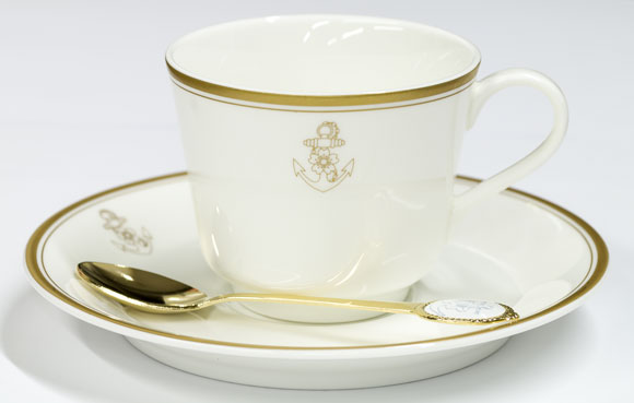 桜錨コーヒーセット （コーヒーカップ・ソーサー・ティースプーン