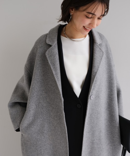 evernavy コート チェスターコート 「新色追加」リバーロングコクーン