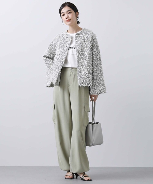 Sono（ソーノ） ジャケット ノーカラージャケット エアリーツイード