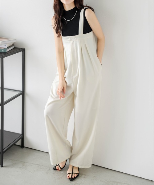 Lajour サロペット オーバーオール 「日本製」タックデザイン