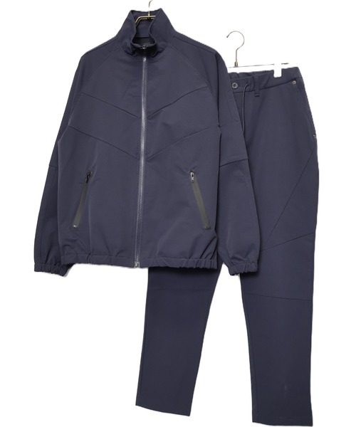 MMMM セットアップ MMMM/ナイロンストレッチ トラックトップ 切り替え