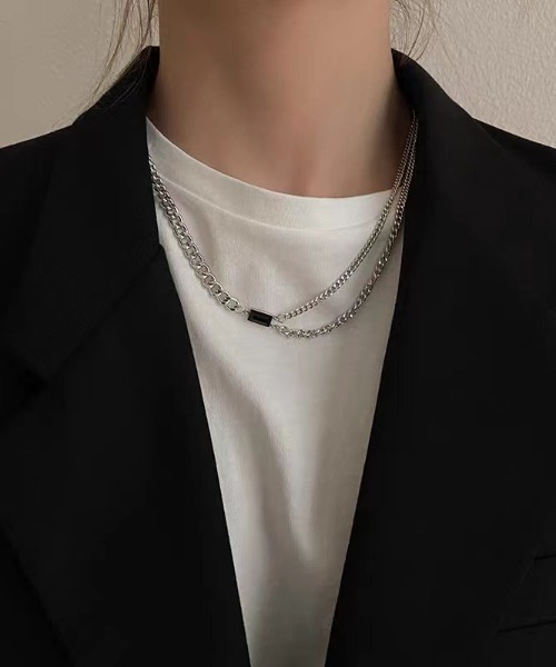 B.R.U ネックレス 「累計販売数1万本突破」シルバー2連チェーン