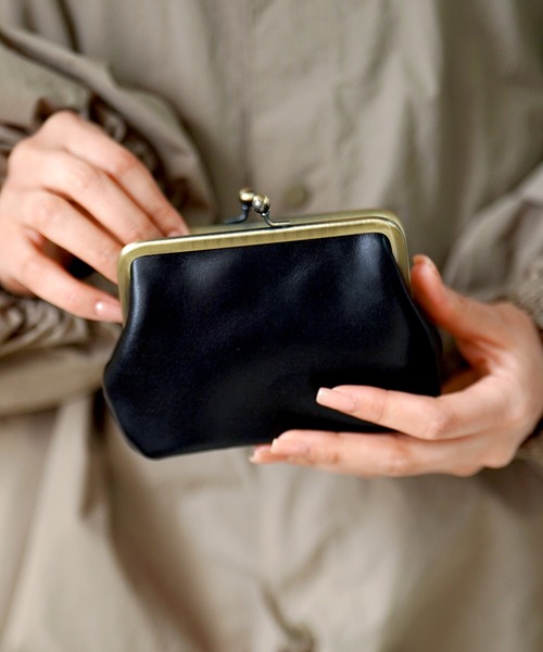 THE MILES ポーチ 栃木レザー がま口財布 ワレットポーチ メンズ