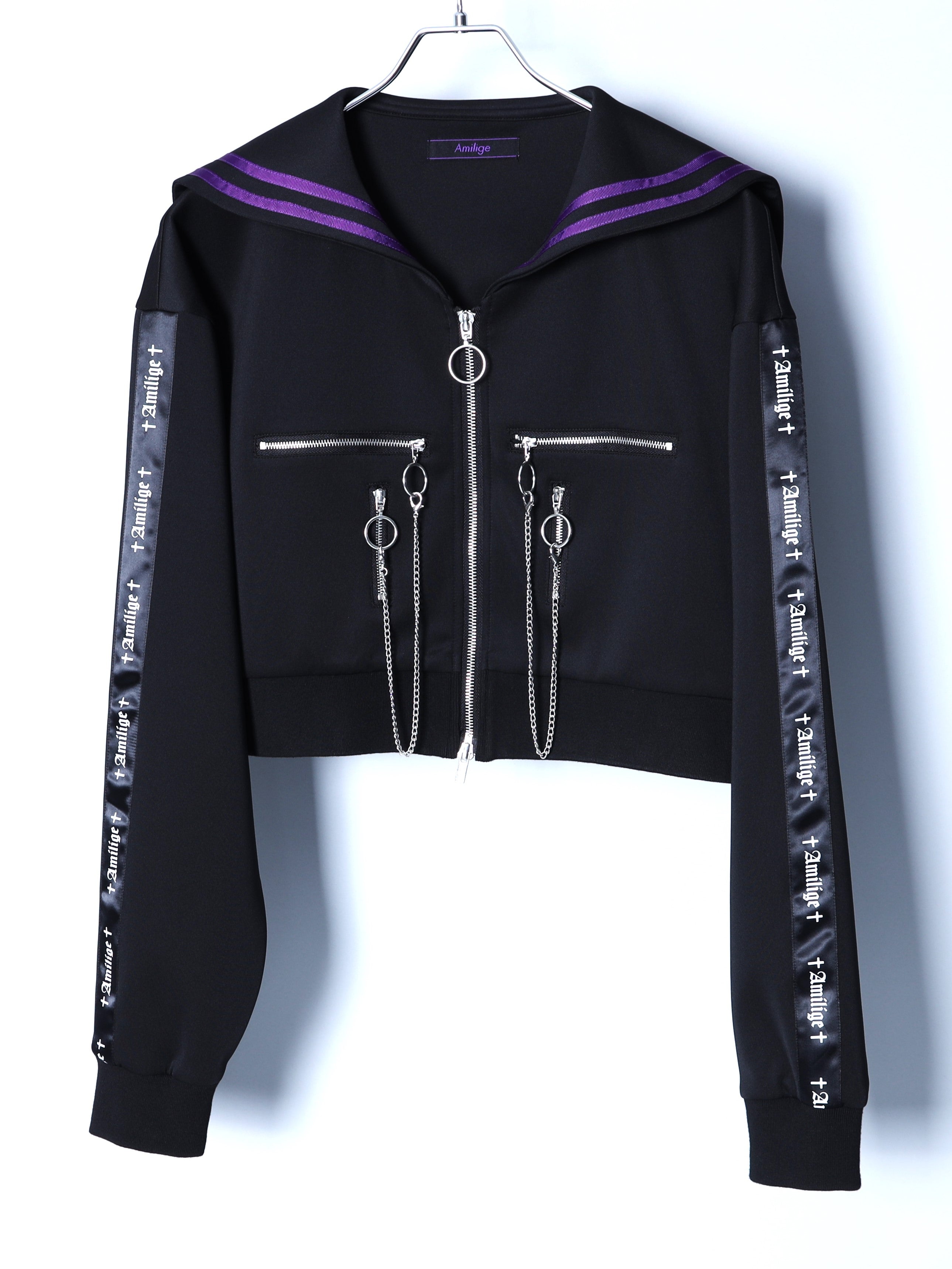 セーラーカラーフロントZIPジャージ– A AM STUDIO