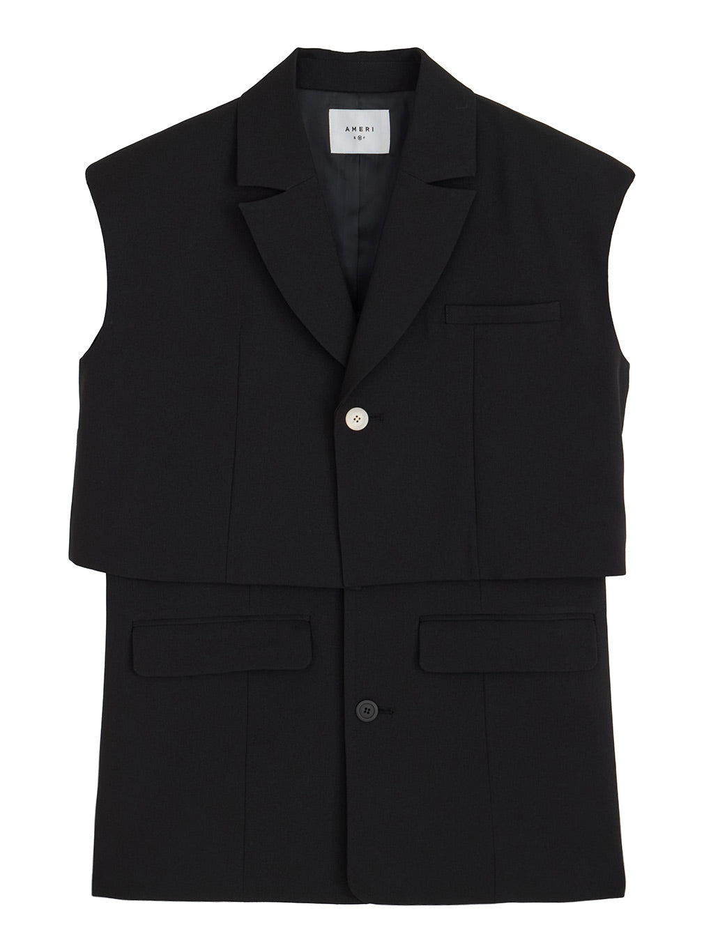 3WAY PIN TUCK LAYERED VEST