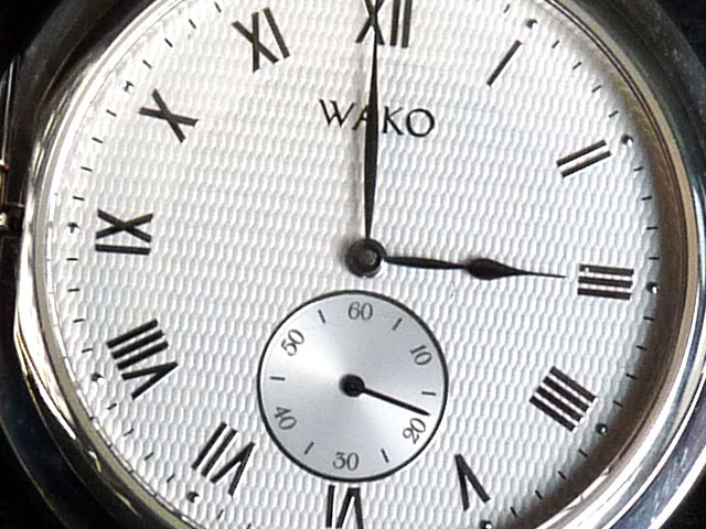 和光 WAKO 銀無垢 ハンターケース 懐中時計 HDJE177H 保証書付属