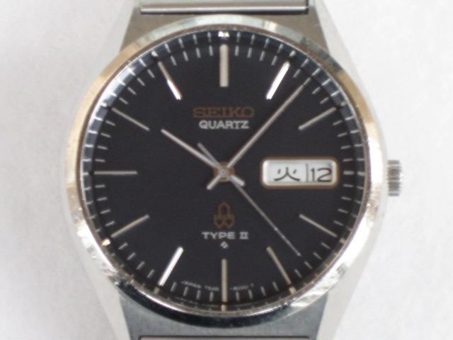 セイコー クオーツ 7546-8000 ダブルカレンダー 濃紺文字盤 SEIKO