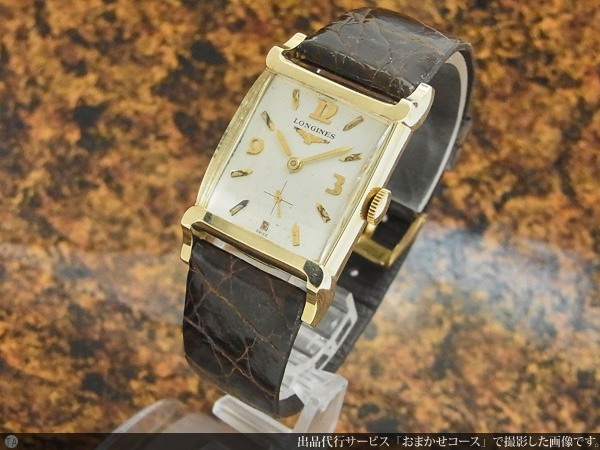 ロンジン LONGINES 14KYG 金無垢 角型キャリバー Cal.9LT搭載