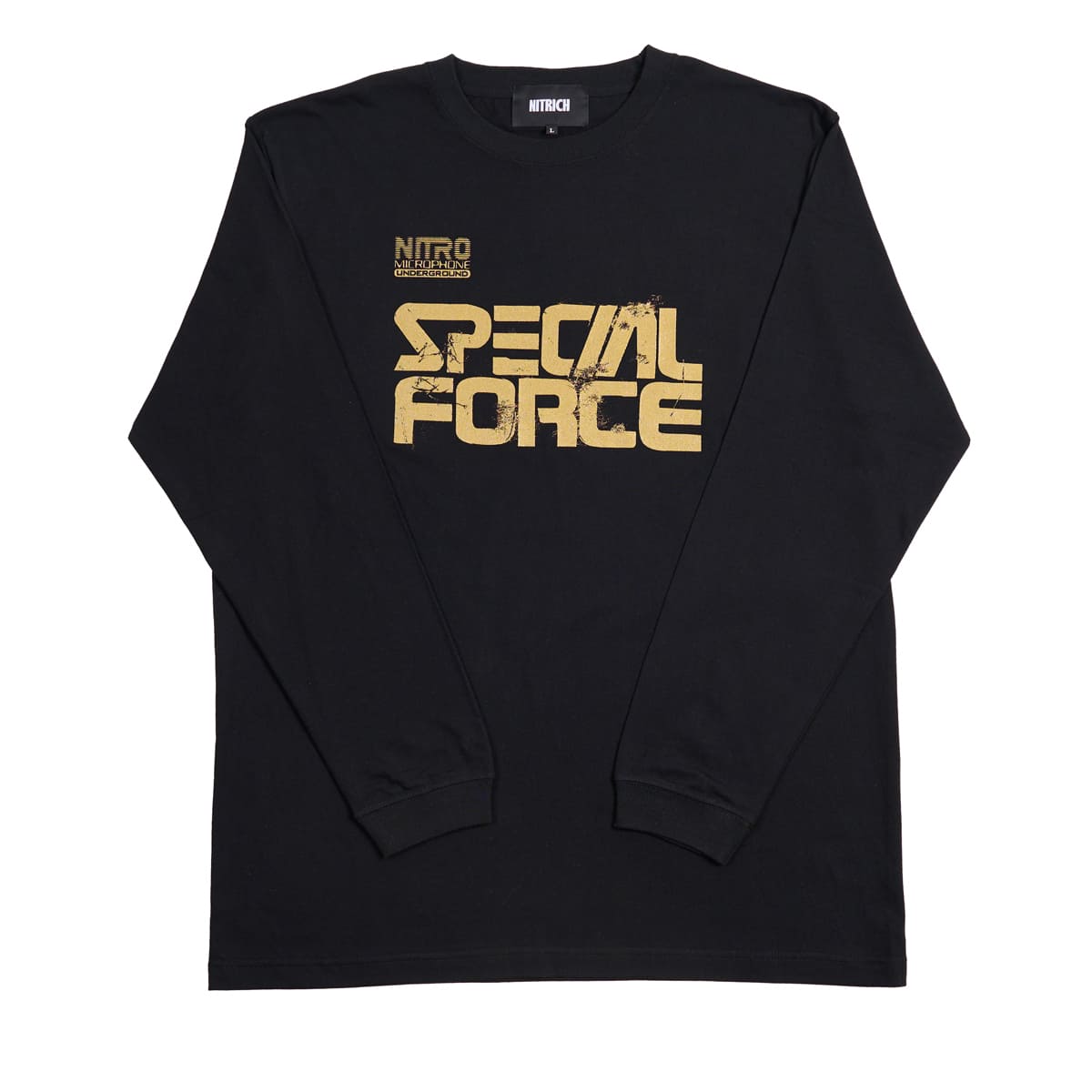 NITRO MICROPHONE UNDERGROUND SPECIAL FORCE LOGO LS TEE GOLD 23HO-I